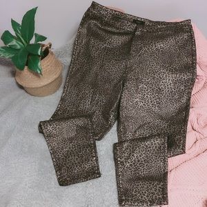 Forever 21 + Gold Cheetah Skinny High Waist